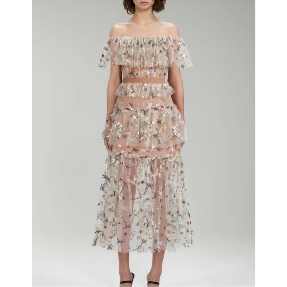 NWT Self Portrait Midi Dress